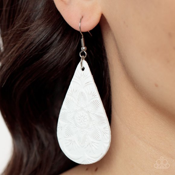 paparazzi Jewelry - Subtropical Seasons - White Earrings